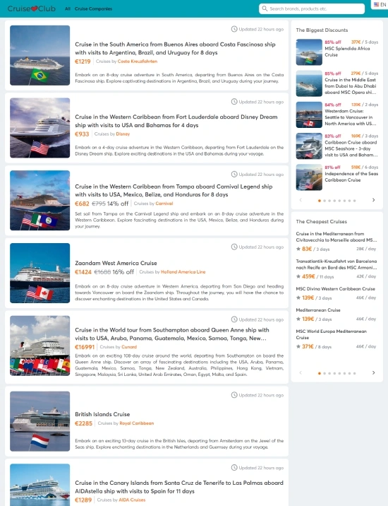 Cruise Club International cruise marketplace